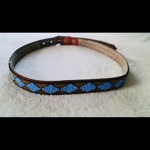Maasai leather beaded belt